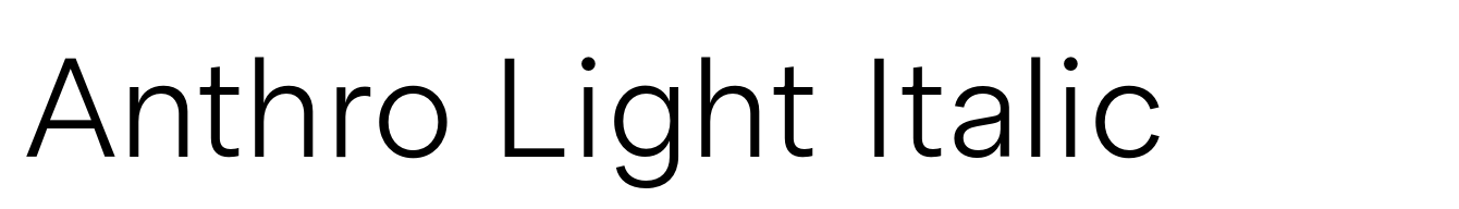 Anthro Light Italic